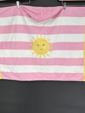 Pottery Barn Kids Sunshine Striped Baby Beach Hooded Towel UPF 50+ Toddler
